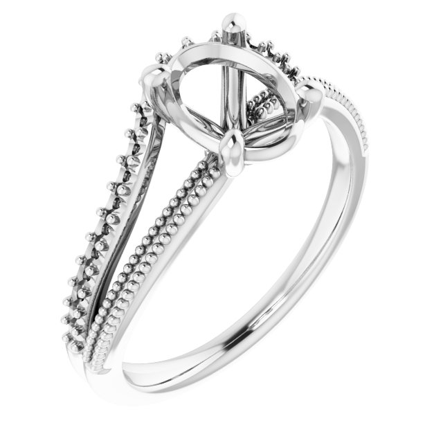 Beaded Split Shank Ring