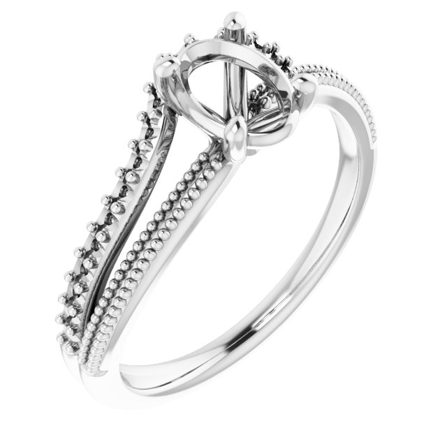 Beaded Split Shank Ring