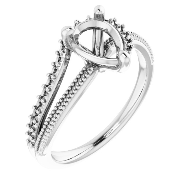 Beaded Split Shank Ring