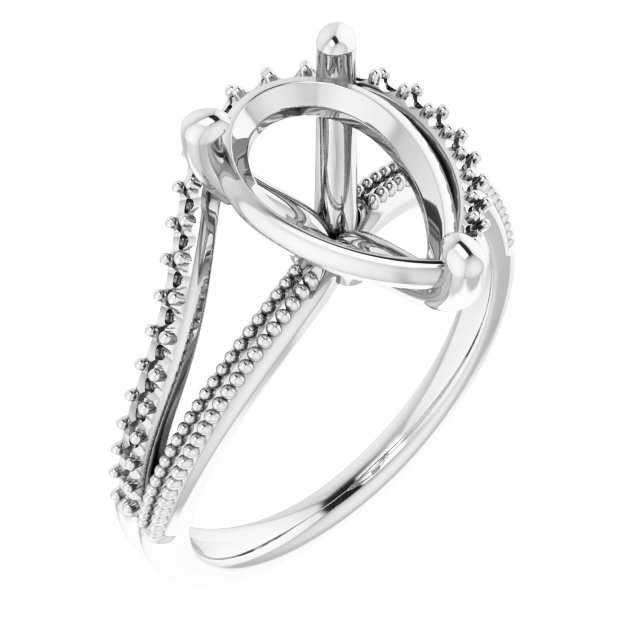 Beaded Split Shank Ring