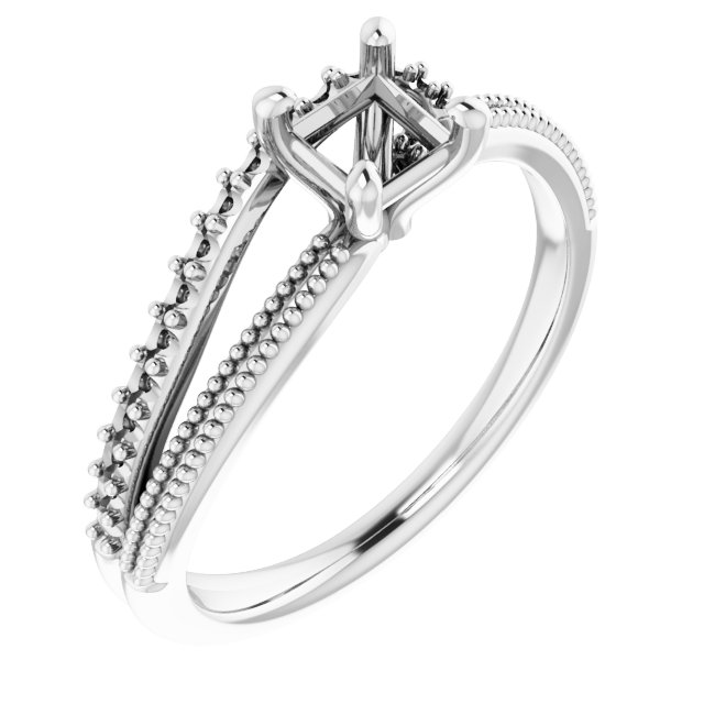 Beaded Split Shank Ring