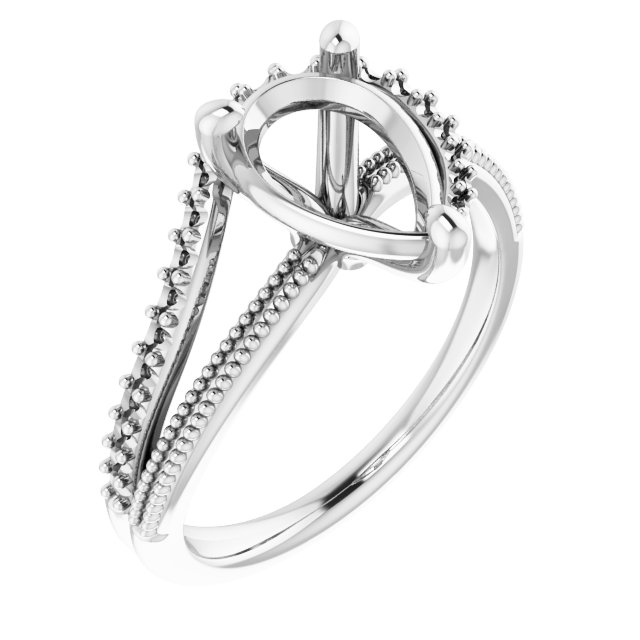 Beaded Split Shank Ring