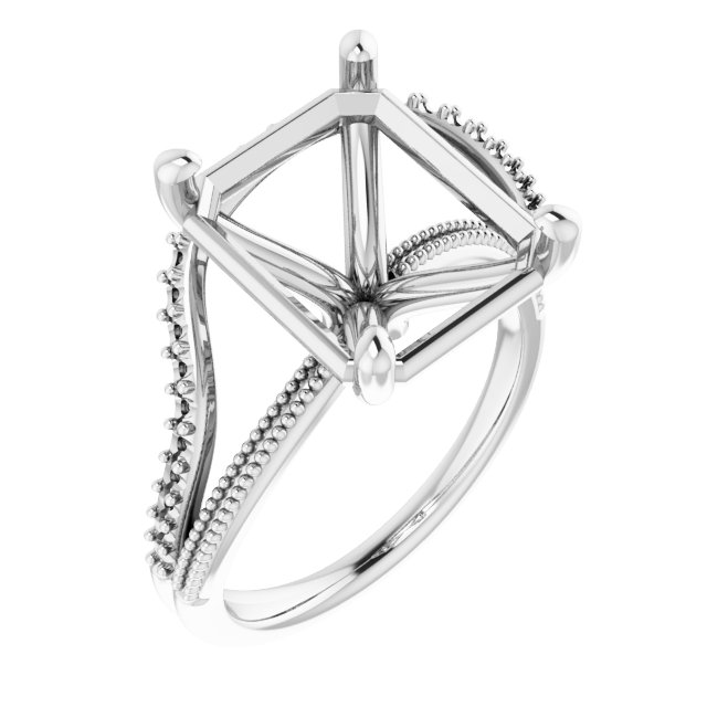 Beaded Split Shank Ring