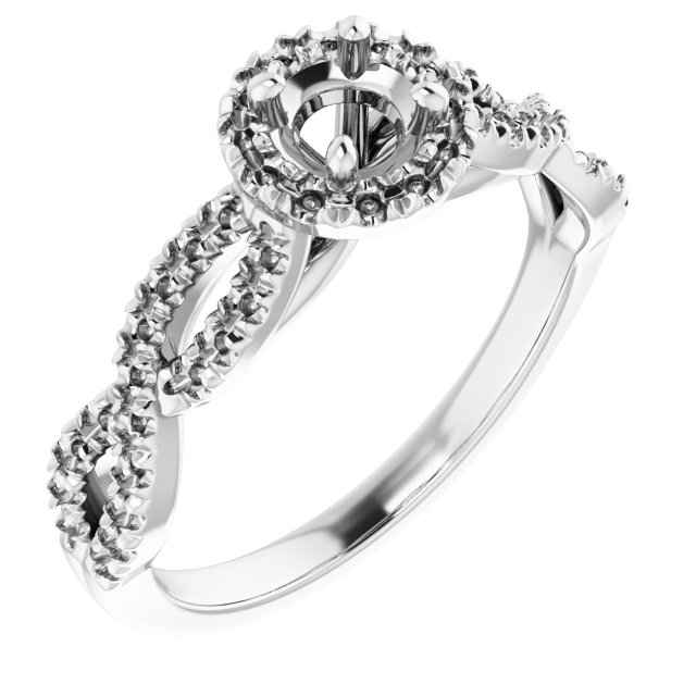Halo-Style Infinity-Inspired Engagement Ring
