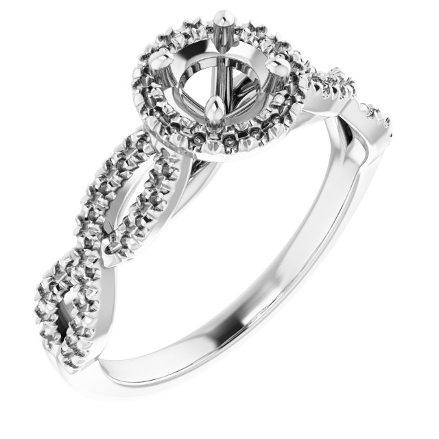 Halo-Style Infinity-Inspired Engagement Ring