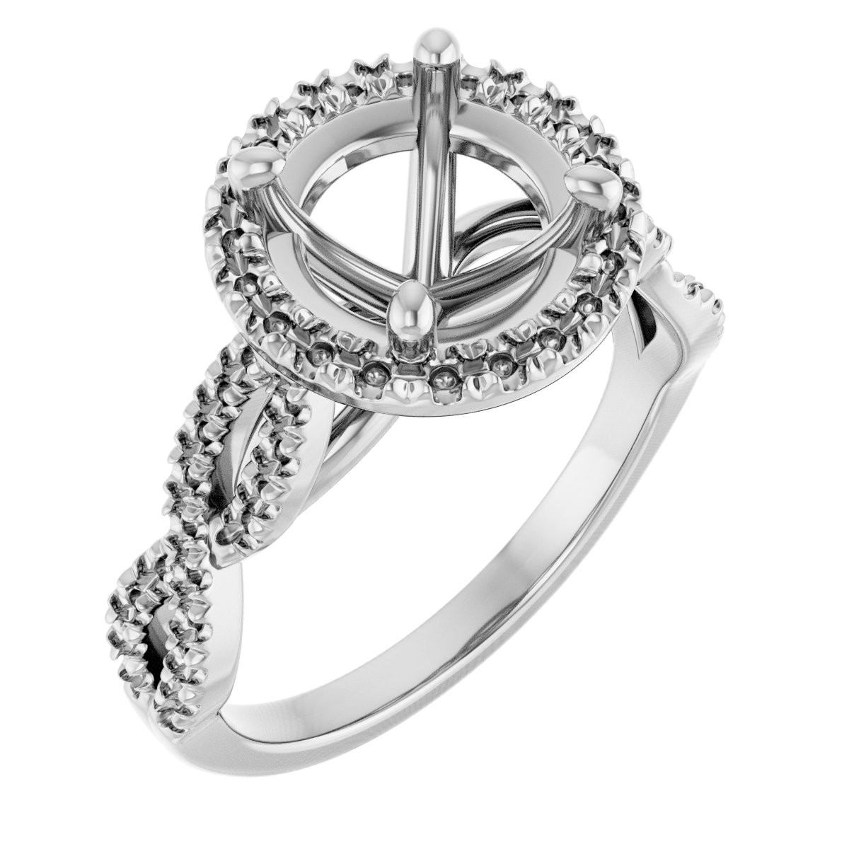 Halo-Style Infinity-Inspired Engagement Ring