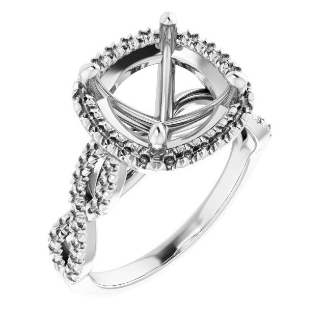 Halo-Style Infinity-Inspired Engagement Ring