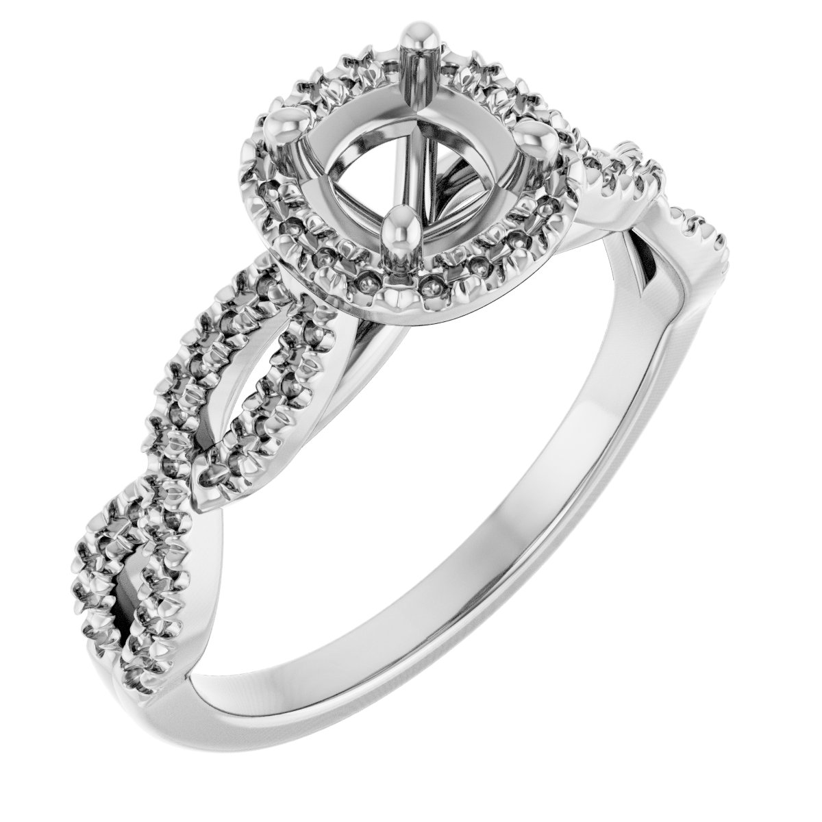 Halo-Style Infinity-Inspired Engagement Ring