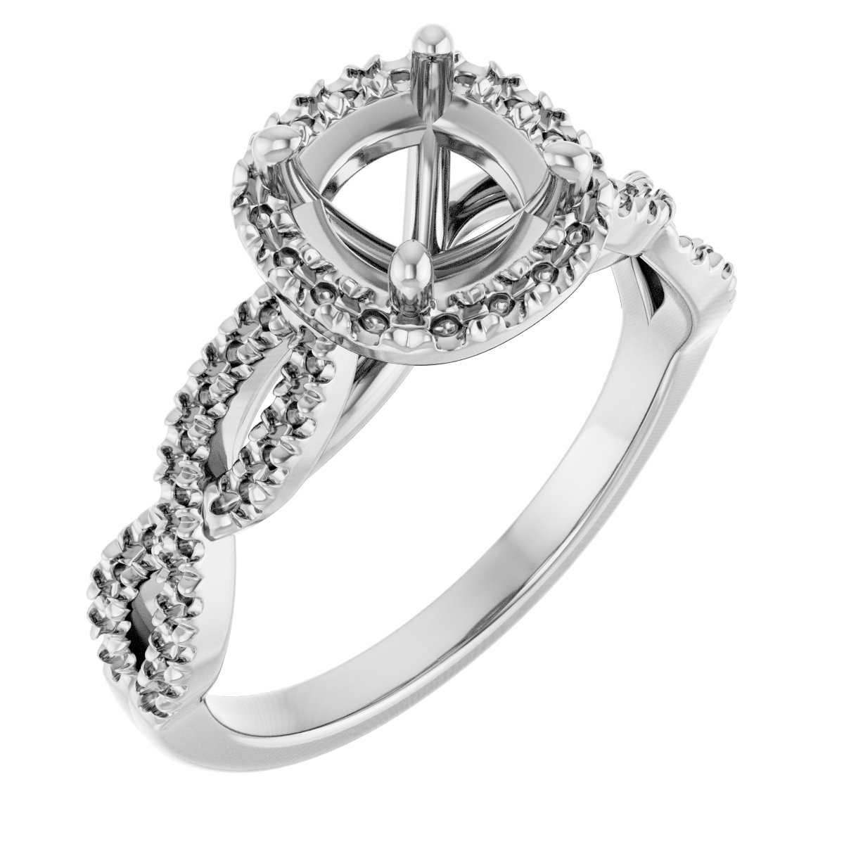 Halo-Style Infinity-Inspired Engagement Ring