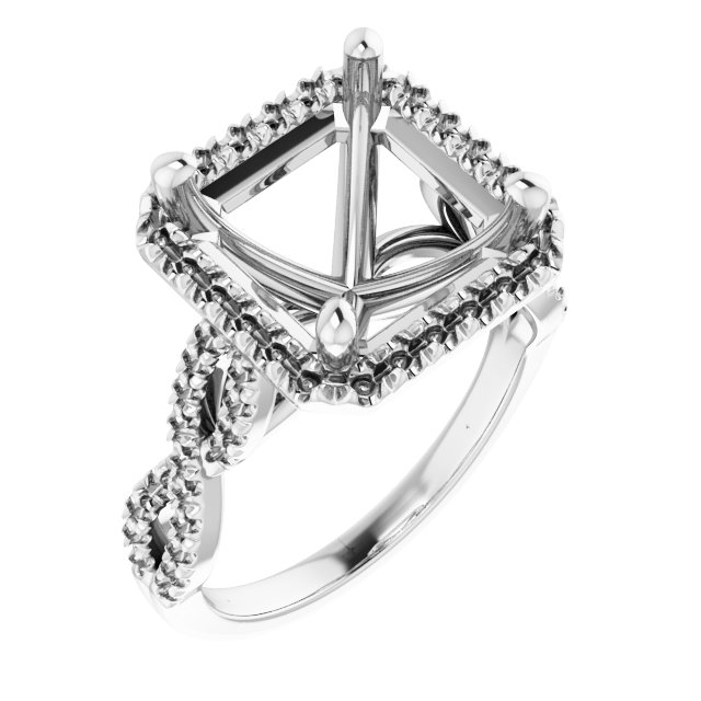 Halo-Style Infinity-Inspired Engagement Ring