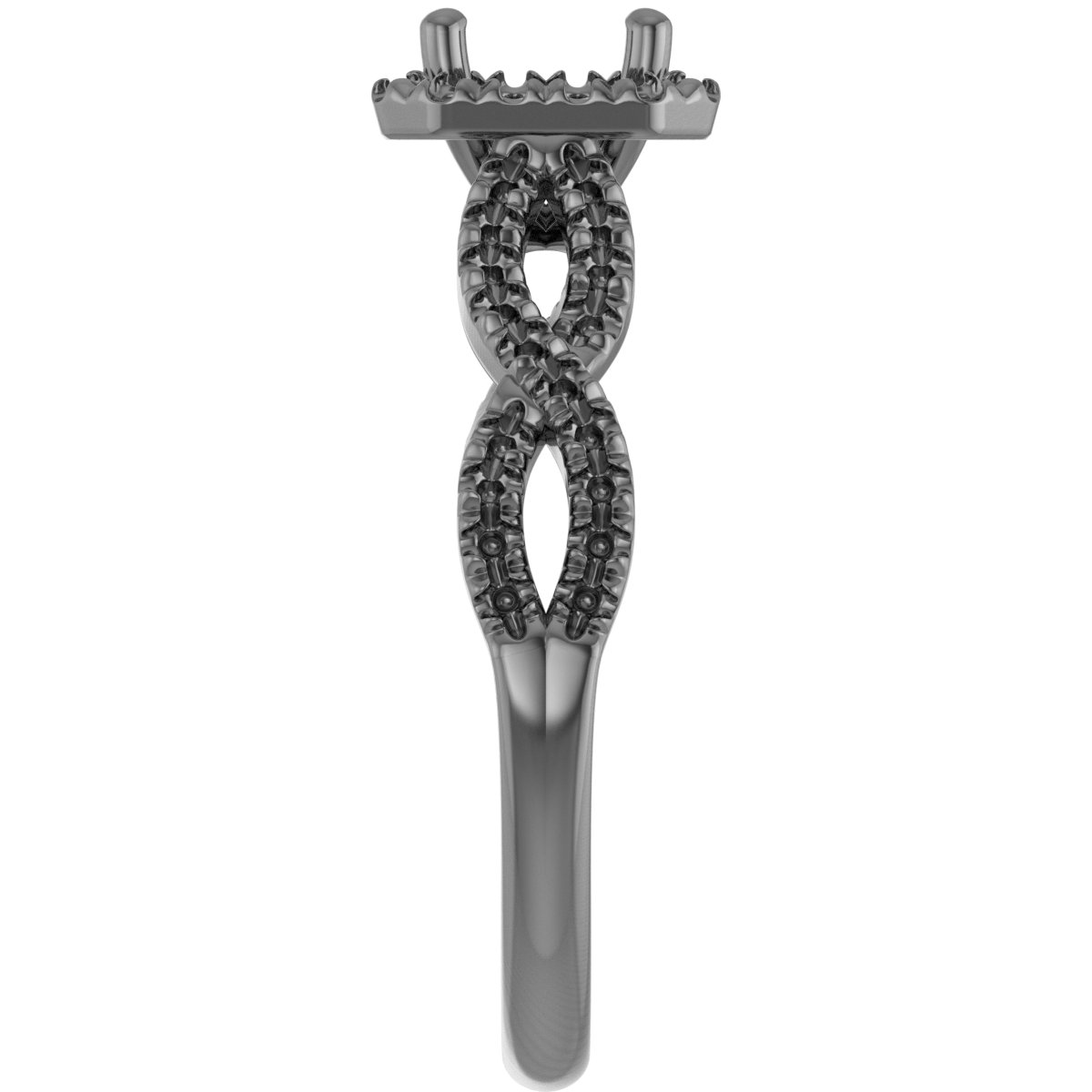 8x6 mm Pear Engagement Ring Mounting view 4