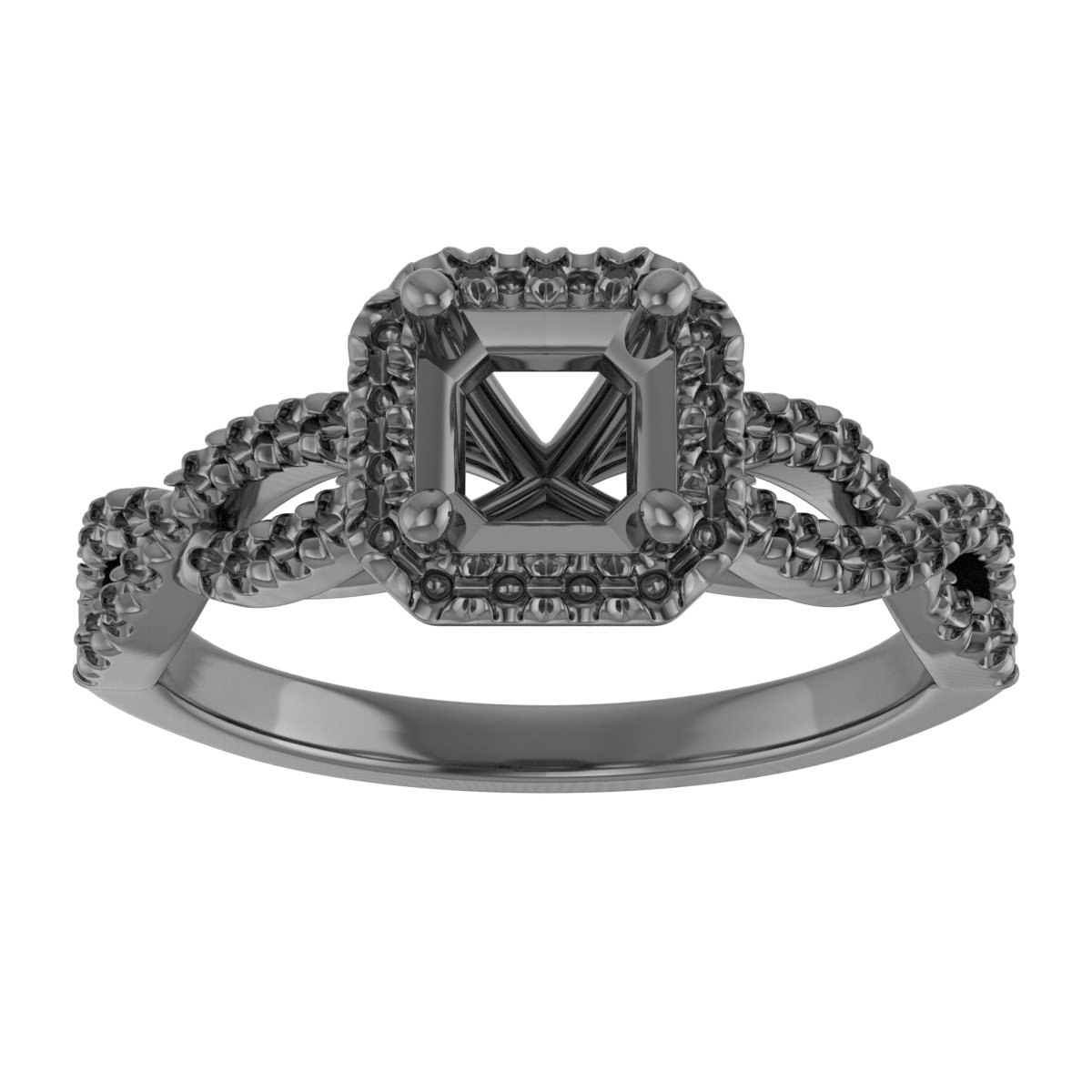 8x6 mm Pear Engagement Ring Mounting view 3