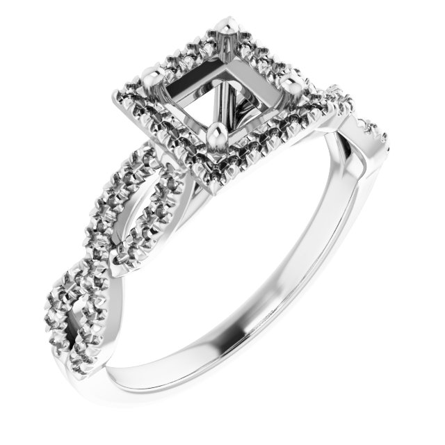 Halo-Style Infinity-Inspired Engagement Ring