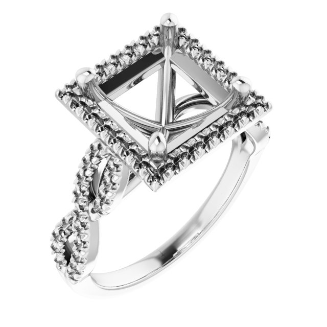 Halo-Style Infinity-Inspired Engagement Ring