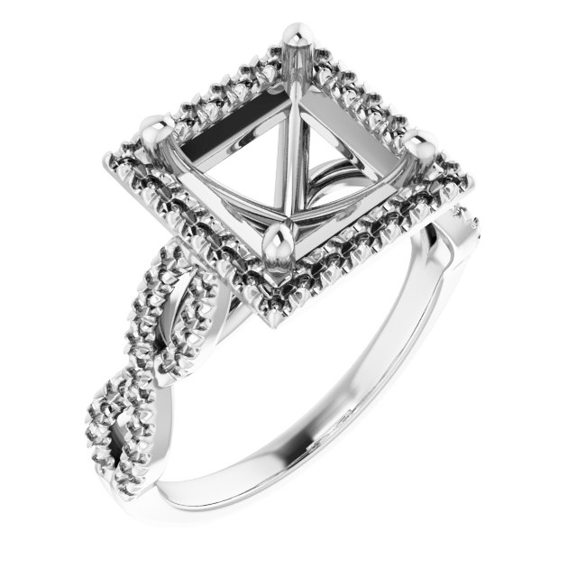 Halo-Style Infinity-Inspired Engagement Ring