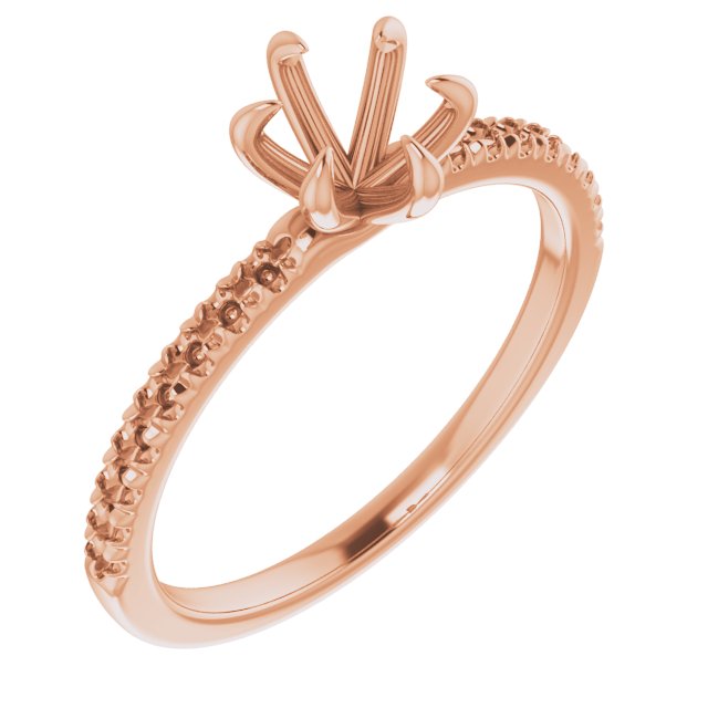 Claw-Prong French-Set Accented Engagement Ring