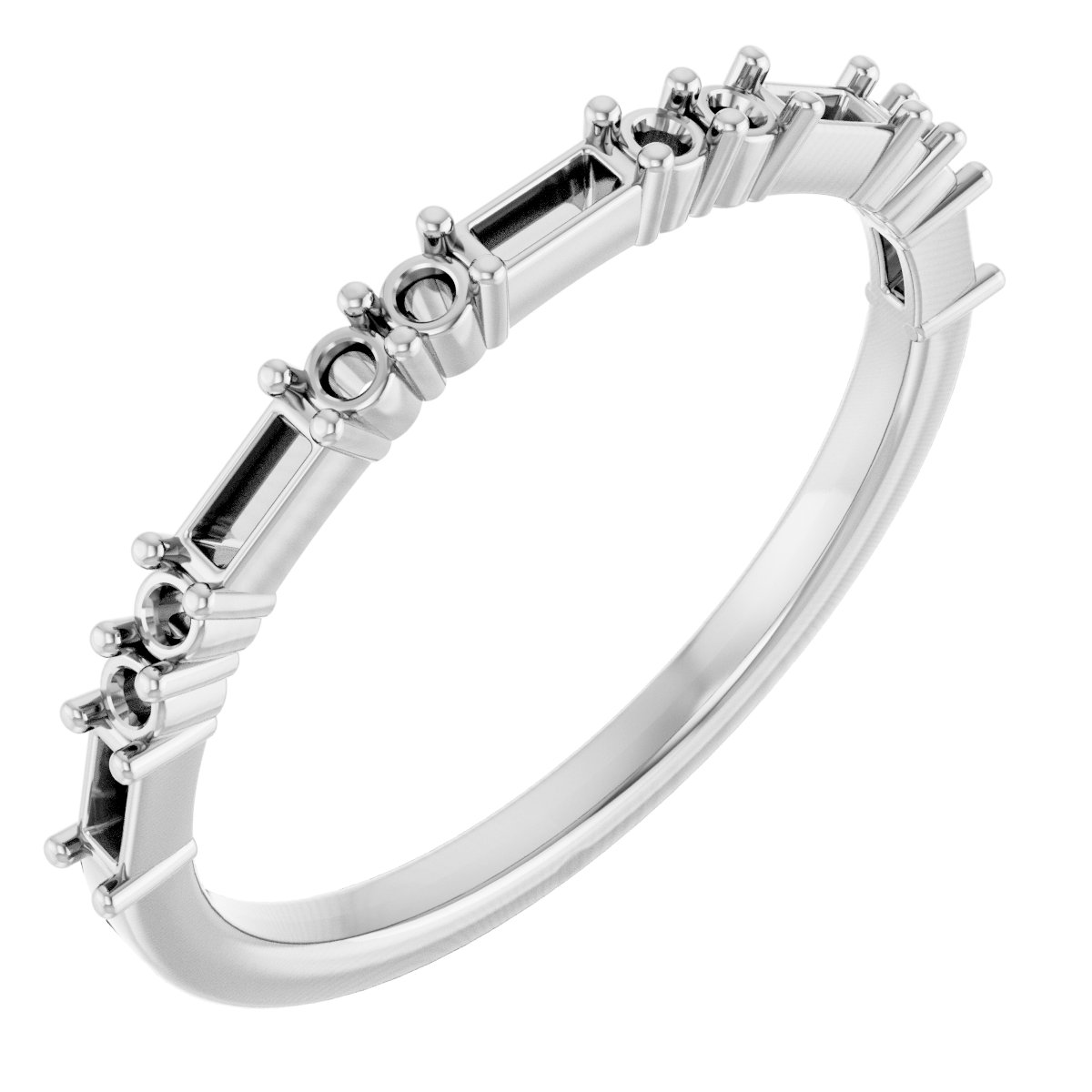 14K White 3/8 CTW Diamond Anniversary Band