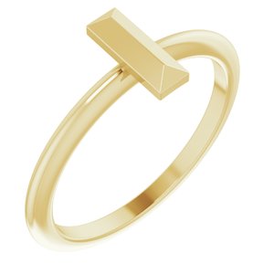 14K Yellow Stackable Bar Ring 
