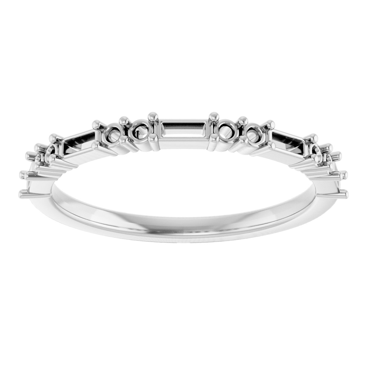 14K White 3/8 CTW Diamond Anniversary Band