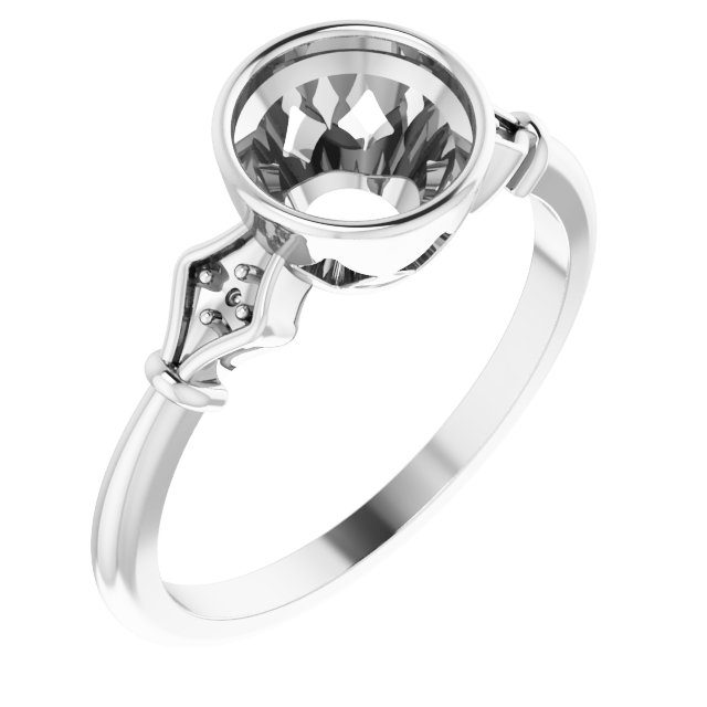 Bezel-Set Accented Engagement Ring or Band