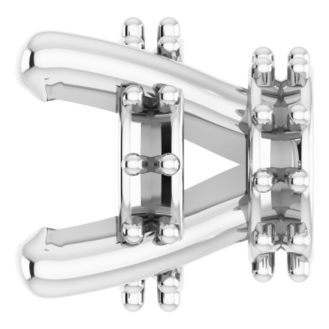 Round 4-Prong Accented Earring Setting