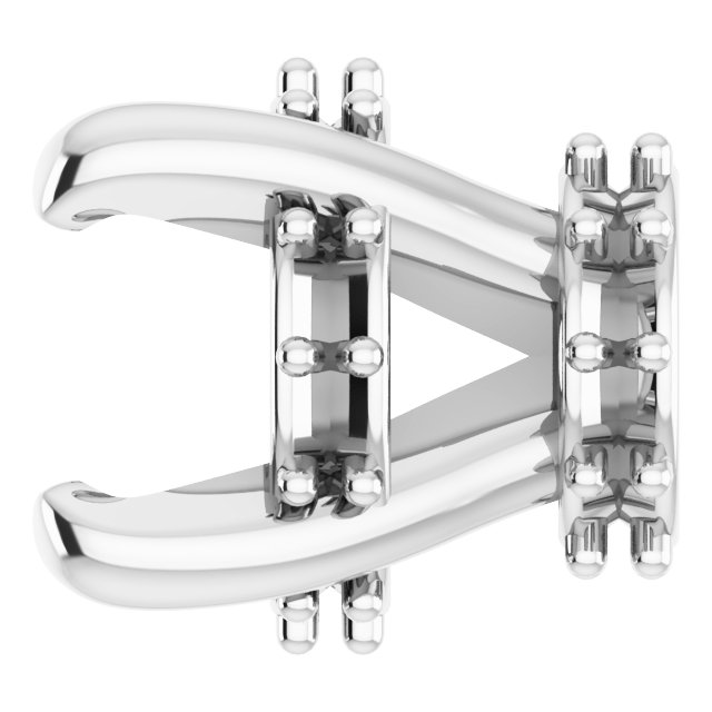 Round 4-Prong Accented Earring Setting