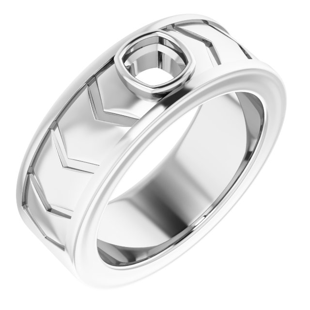 Bezel-Set Geometric Band