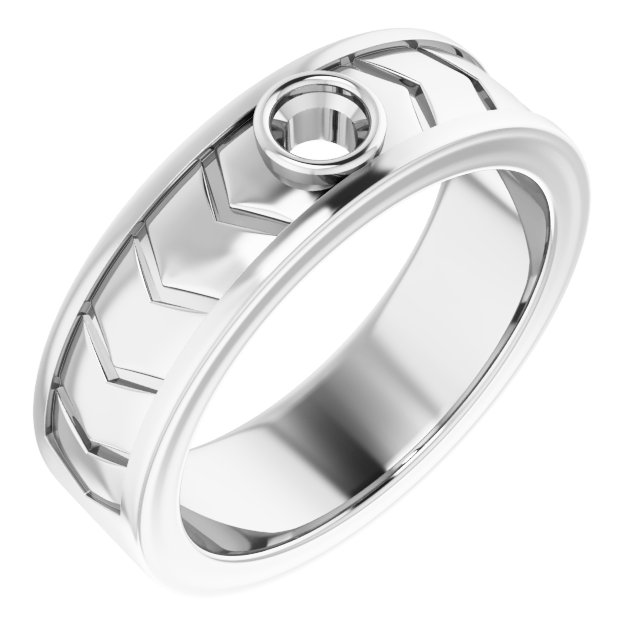 Bezel-Set Geometric Band