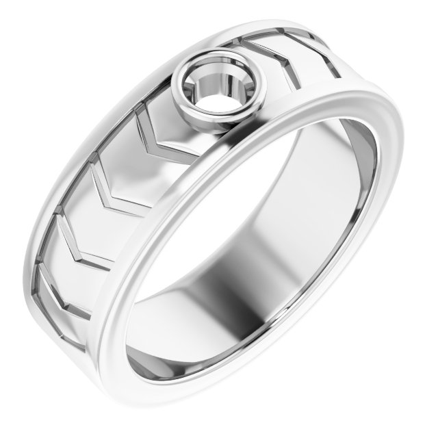 Bezel-Set Geometric Band