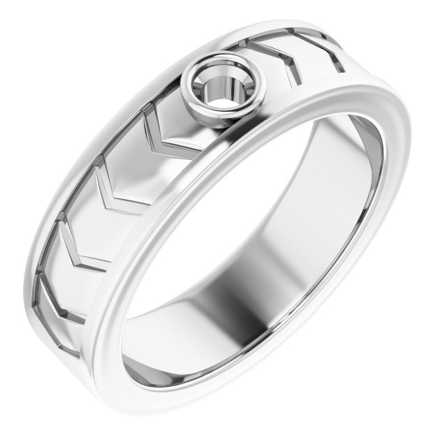 Bezel-Set Geometric Band