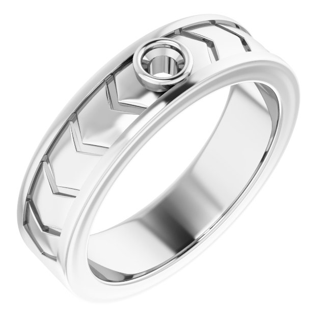 Bezel-Set Geometric Band