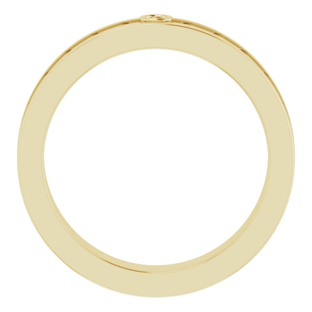 Alternative view of 0.03 CTW Natural Diamond Design Band – 14K Yellow Gold