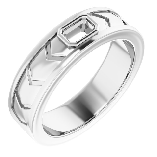 Bezel-Set Geometric Band