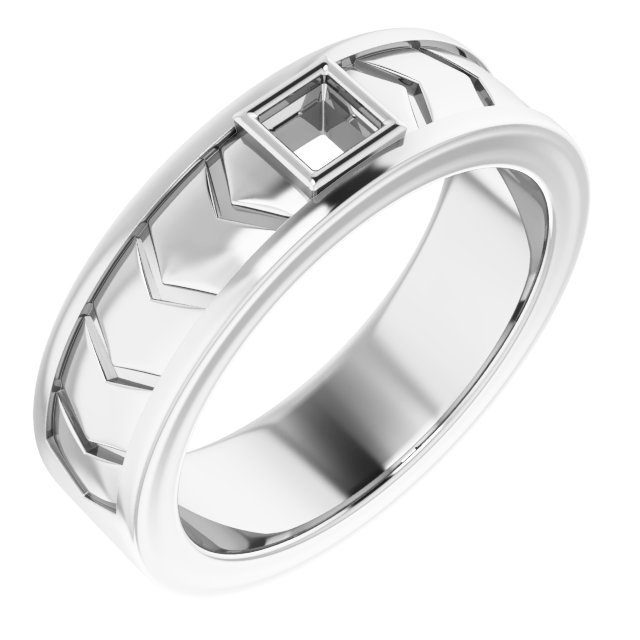 Bezel-Set Geometric Band