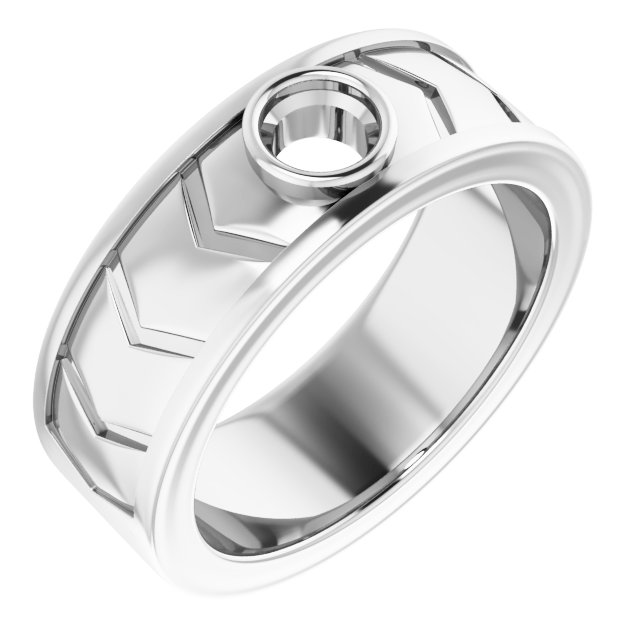Bezel-Set Geometric Band