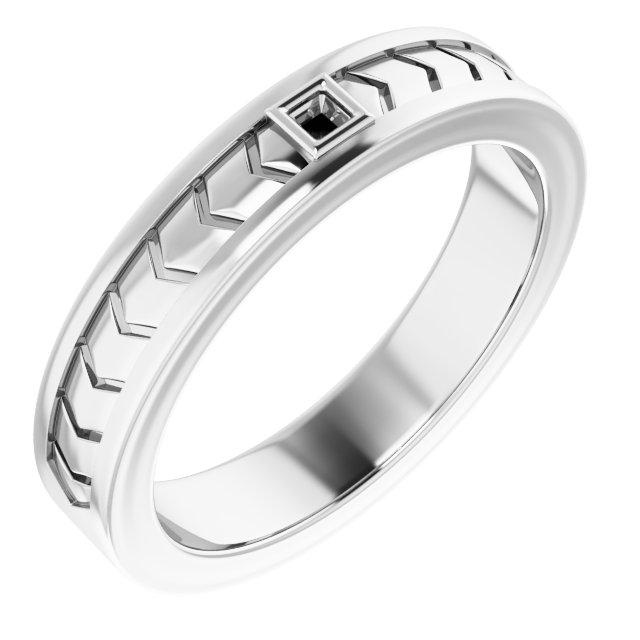 Bezel-Set Geometric Band