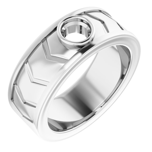 Bezel-Set Geometric Band