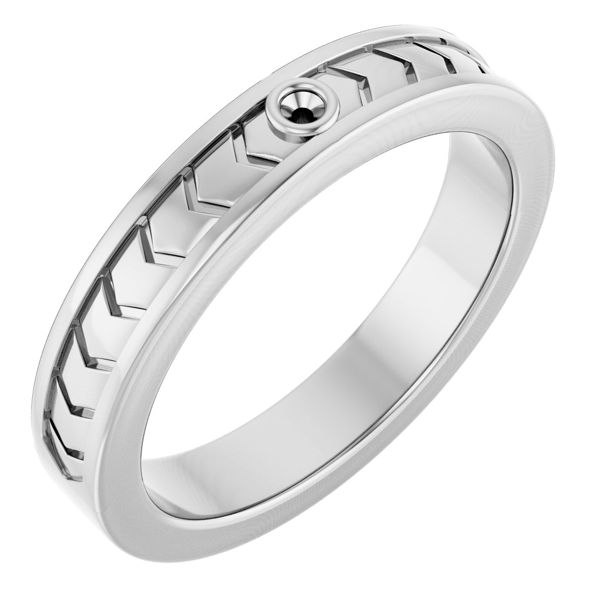 Bezel-Set Geometric Band