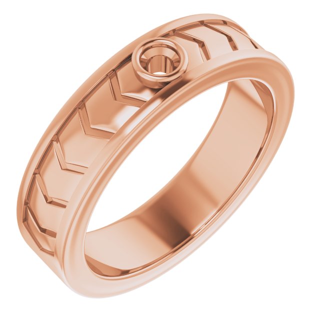 14K Rose 1/10 CTW Natural Diamond Design Band