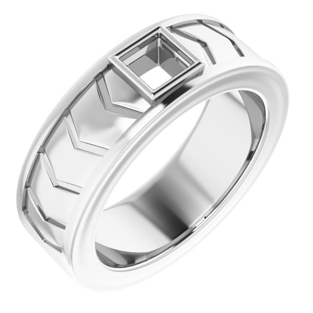 Bezel-Set Geometric Band
