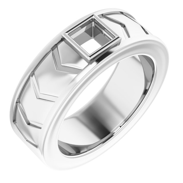 Bezel-Set Geometric Band