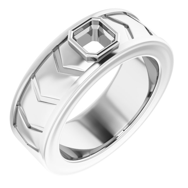 Bezel-Set Geometric Band