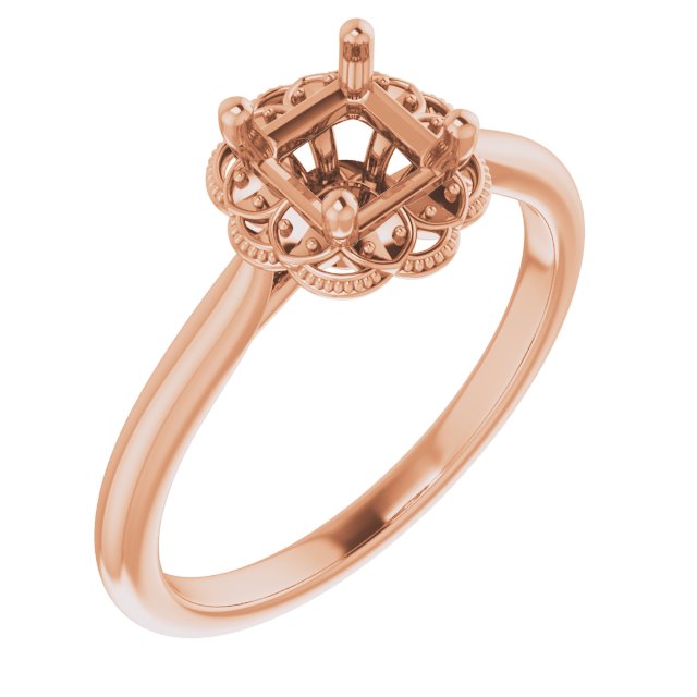 Bezel-Set Halo-Style Engagement Ring