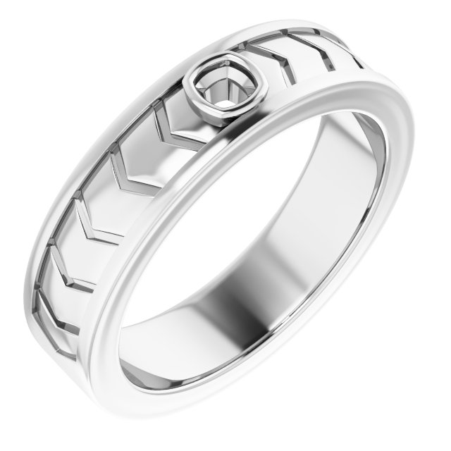 Bezel-Set Geometric Band