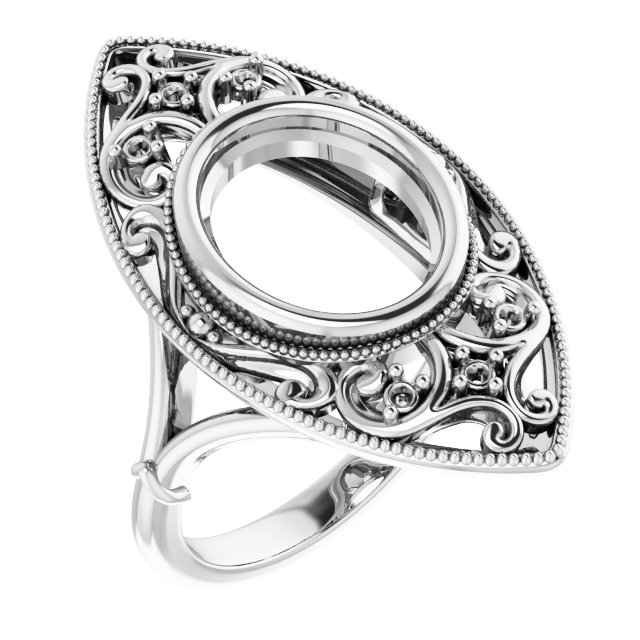 Vintage-Inspired Bezel-Set Ring