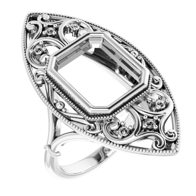 Vintage-Inspired Bezel-Set Ring