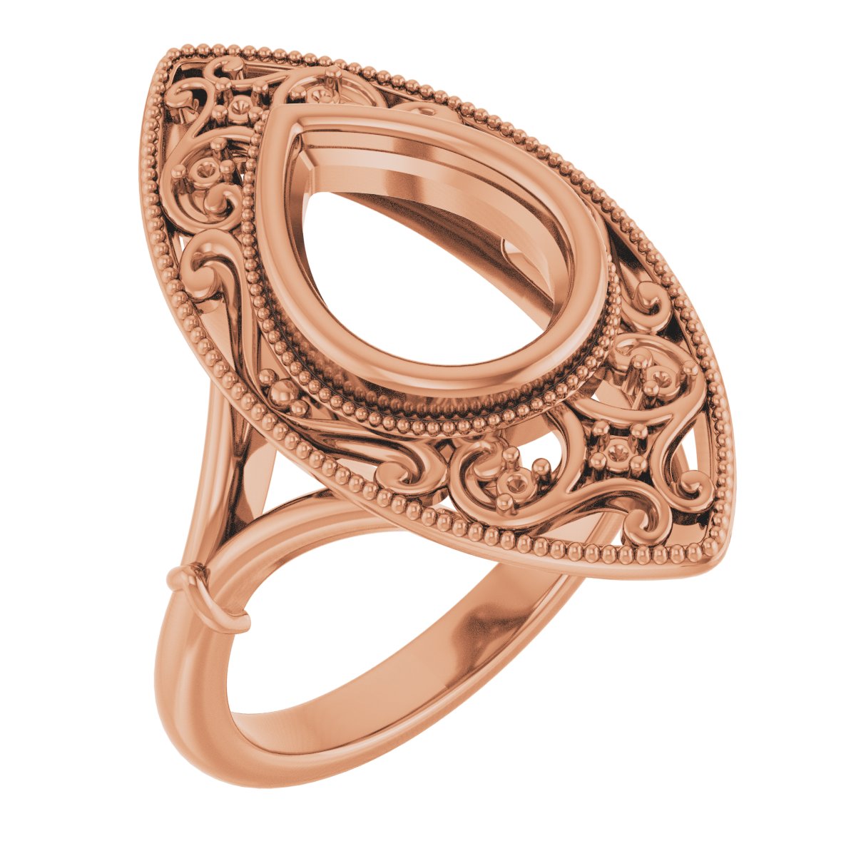 Vintage-Inspired Bezel-Set Ring