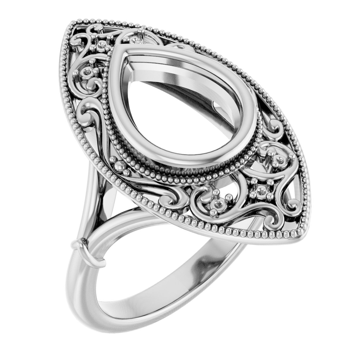 Vintage-Inspired Bezel-Set Ring