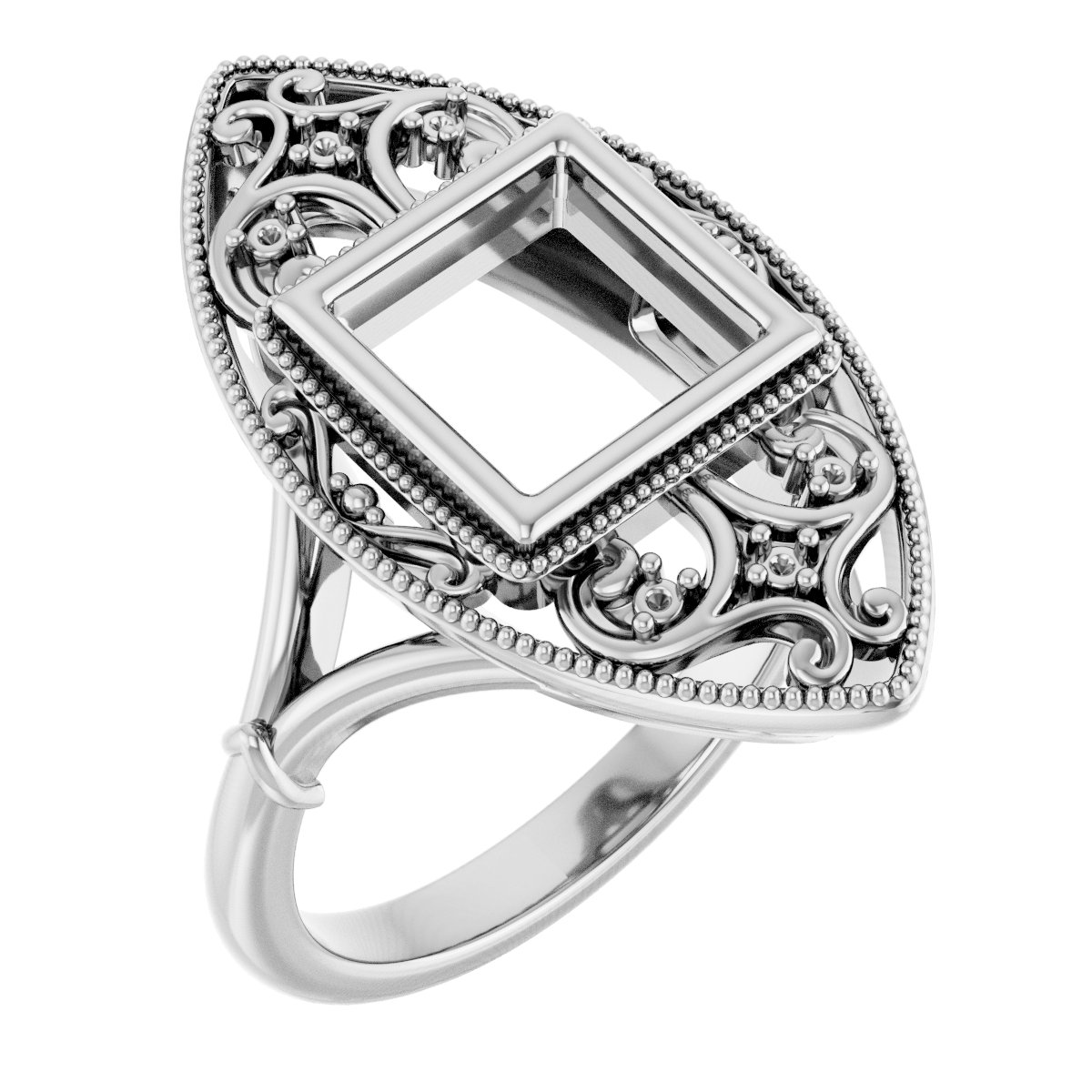 Vintage-Inspired Bezel-Set Ring