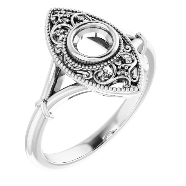 Vintage-Inspired Bezel-Set Ring